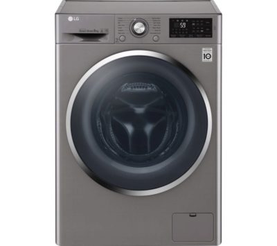 LG F4J6TN2S NFC 8 kg 1400 Spin Washing Machine - Shine Steel